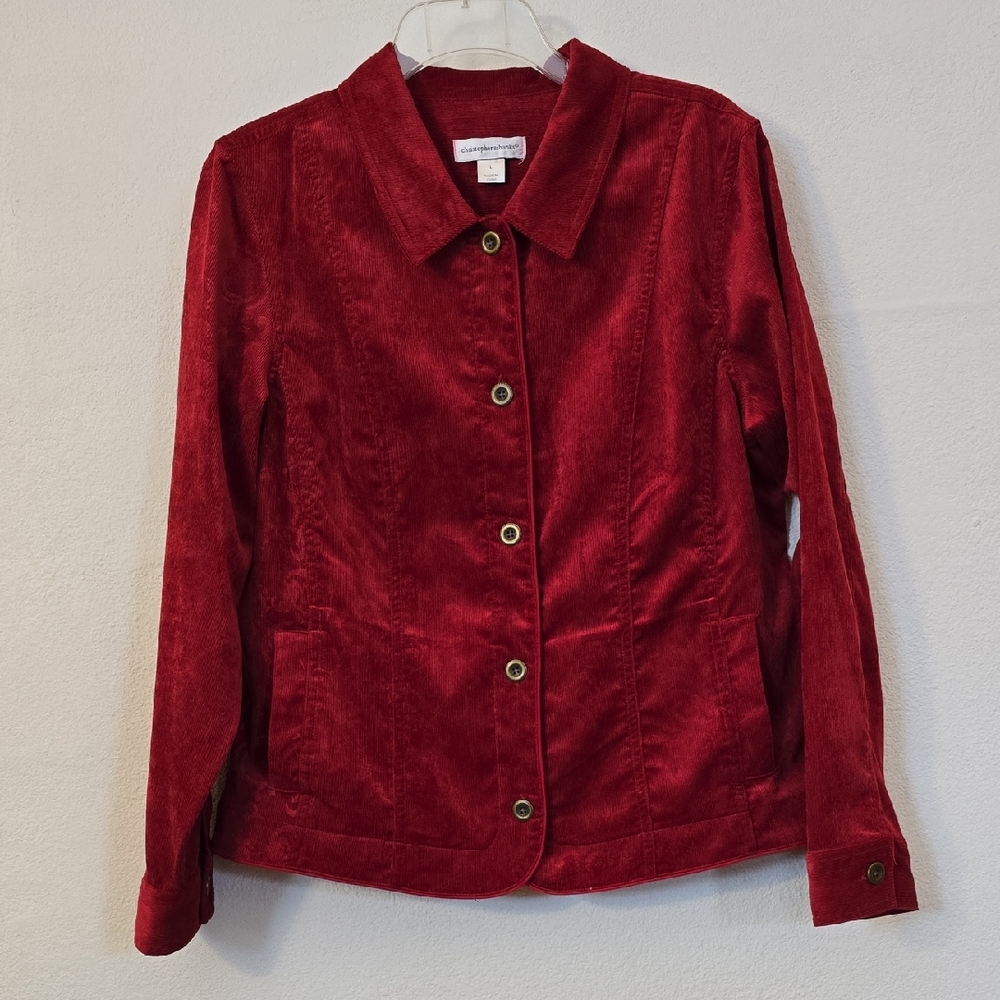 Large Christopher & Banks Vibrant Red Jacket